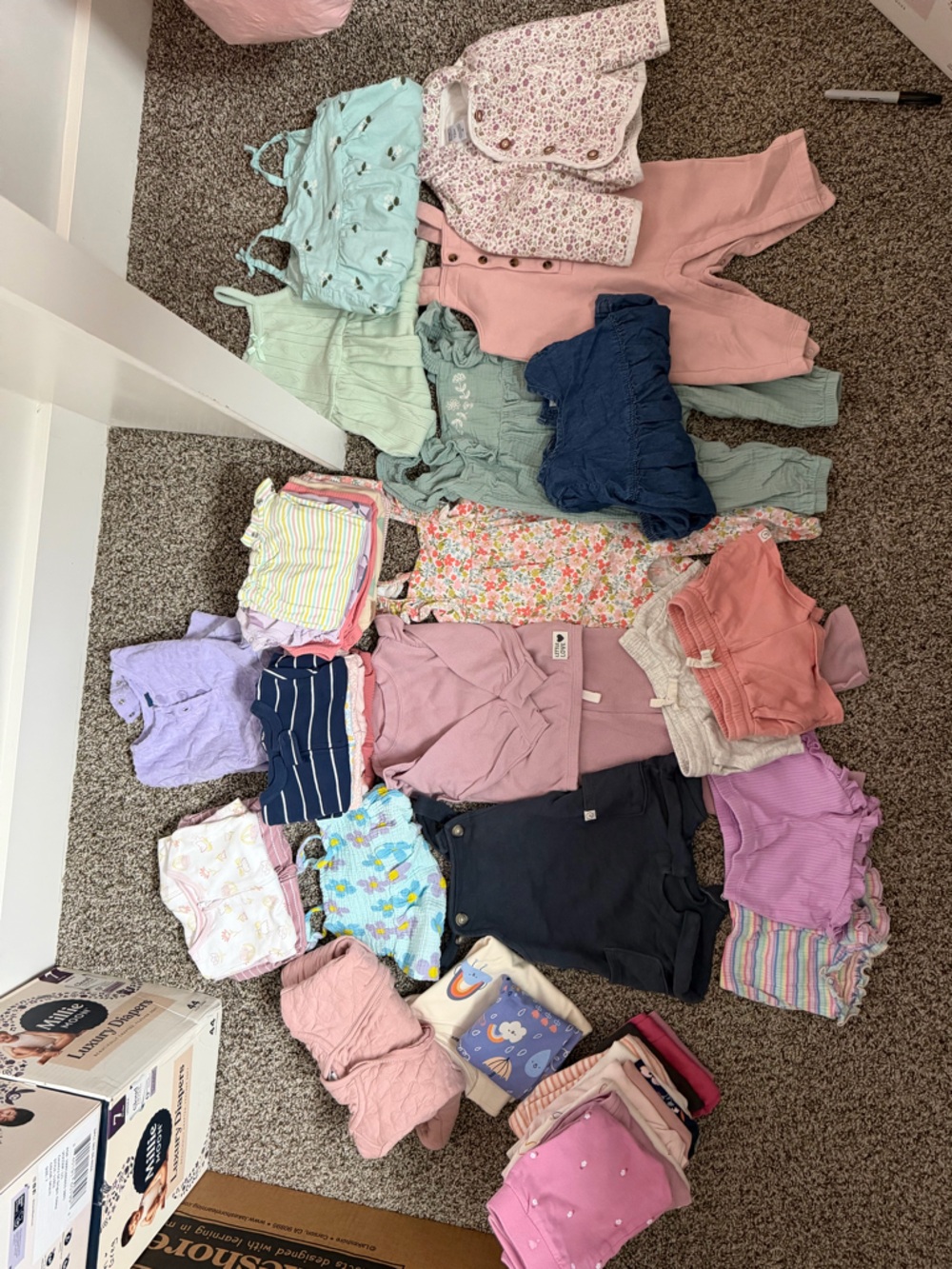 6-12 month baby toddler girl clothes assorted box